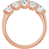 14K Rose 1 1/3 CTW Lab-Grown Diamond Anniversary Band